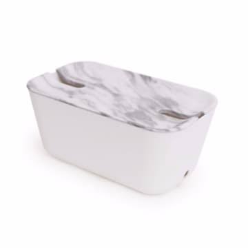 White Marble Medium Cable Tidy Organizer Y45857