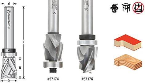 Solid Carbide Spiral Compression 7/8 Dia x 1-9/64 x 1/2 Z260