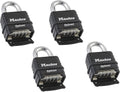 Combination Padlock 4 Pack Black/Silver L118