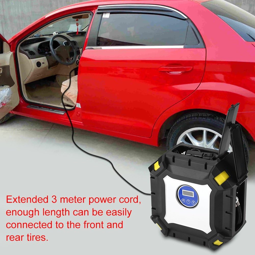 12V Portable Car Tire Inflator Air Compressor 100 PSI T435076