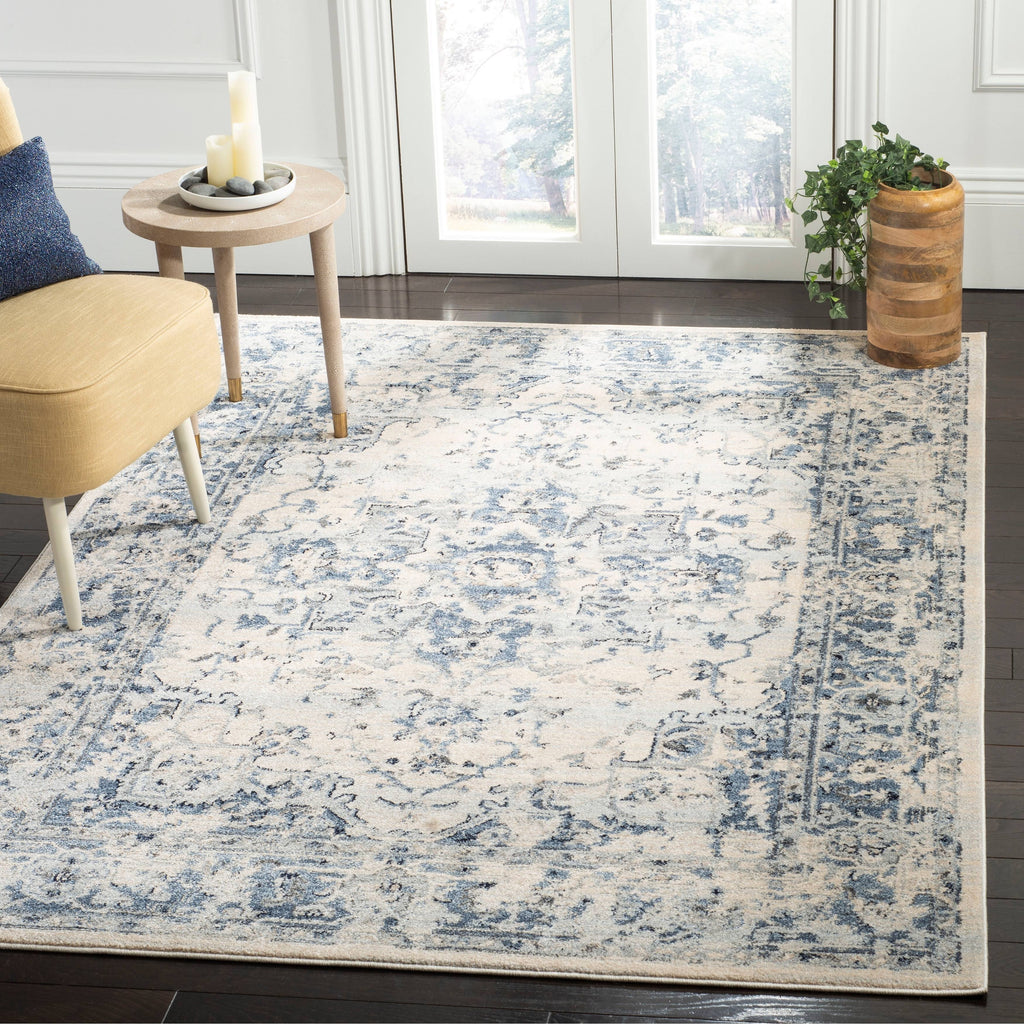 Ivory Navy 10 x 14 Rug P8301