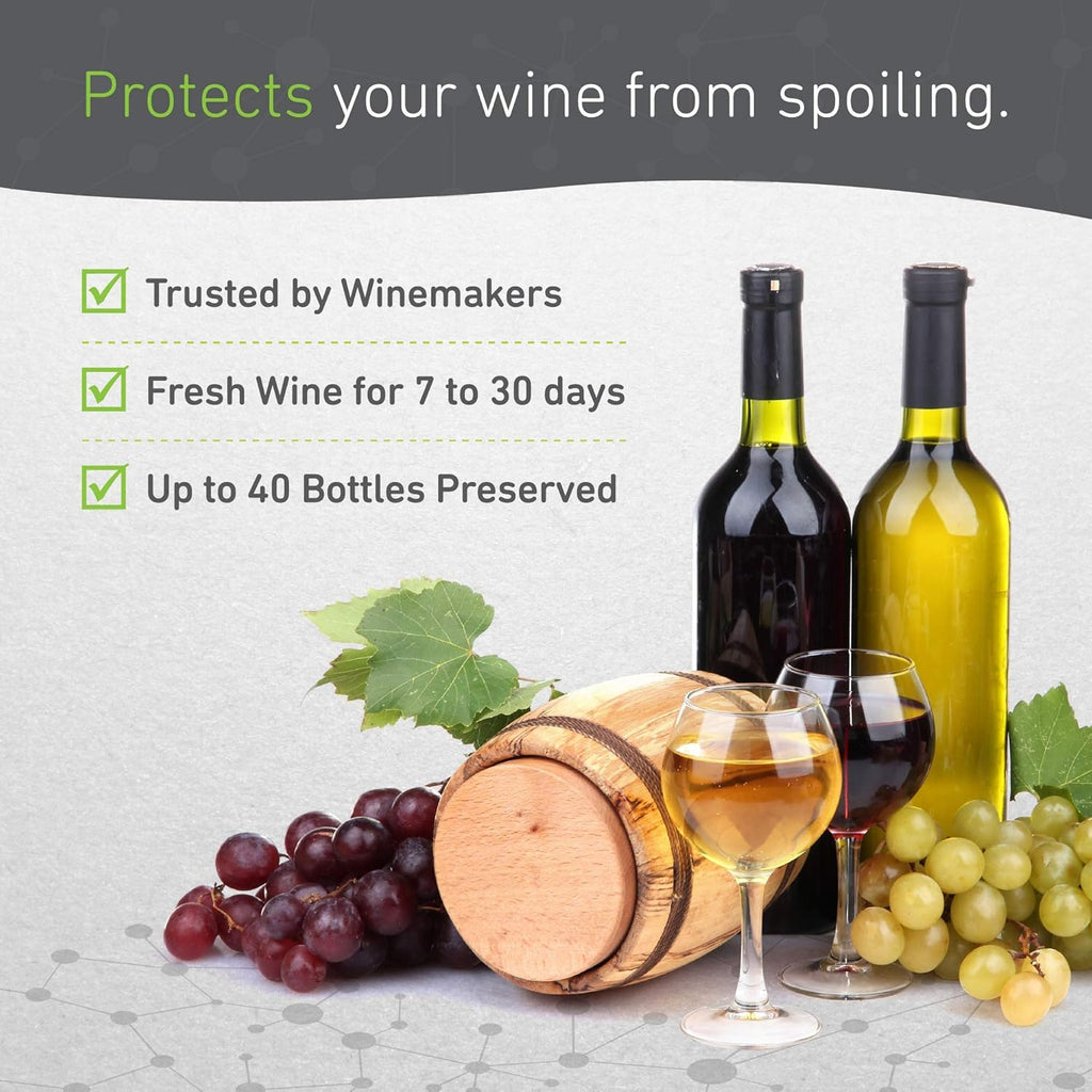 Wine Saver and Bottle Stopper, Pure Argon Spray Can (12 Pack) K987