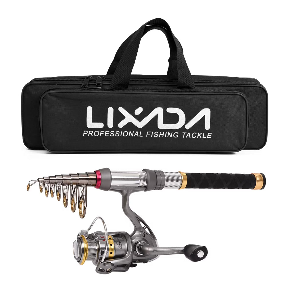Carbon Fiber Telescopic Fishing Rod Reel Combo with Carrier Bag U632