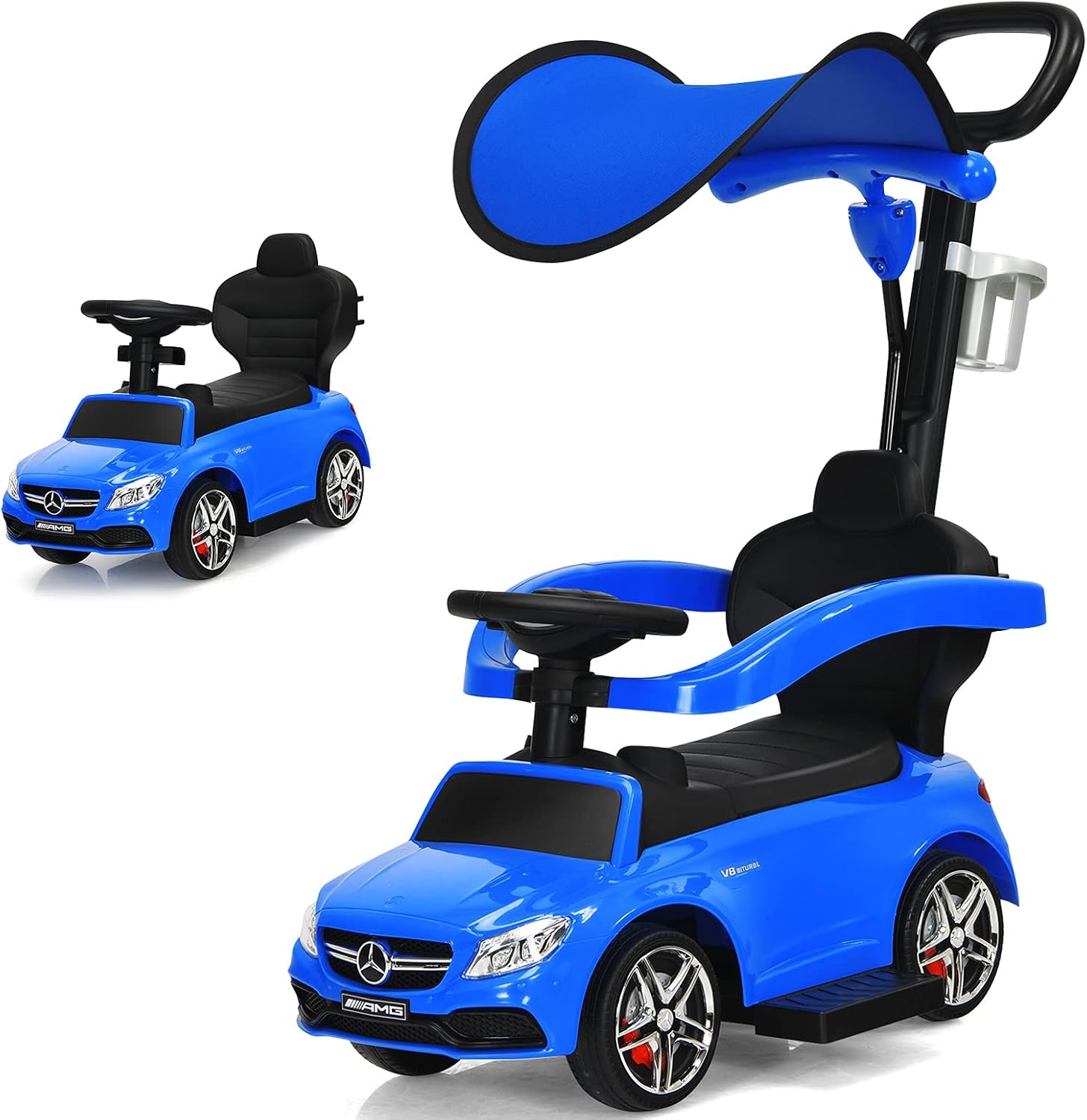 Red 3 in 1 Ride On Car with Canopy S98430