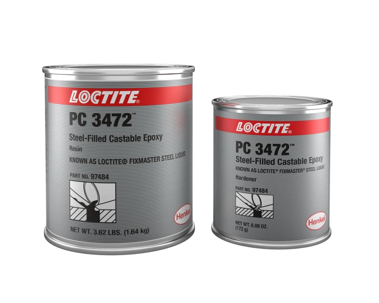 Gray Fixmaster Steel Liquid, 4 lb. Kit W2997