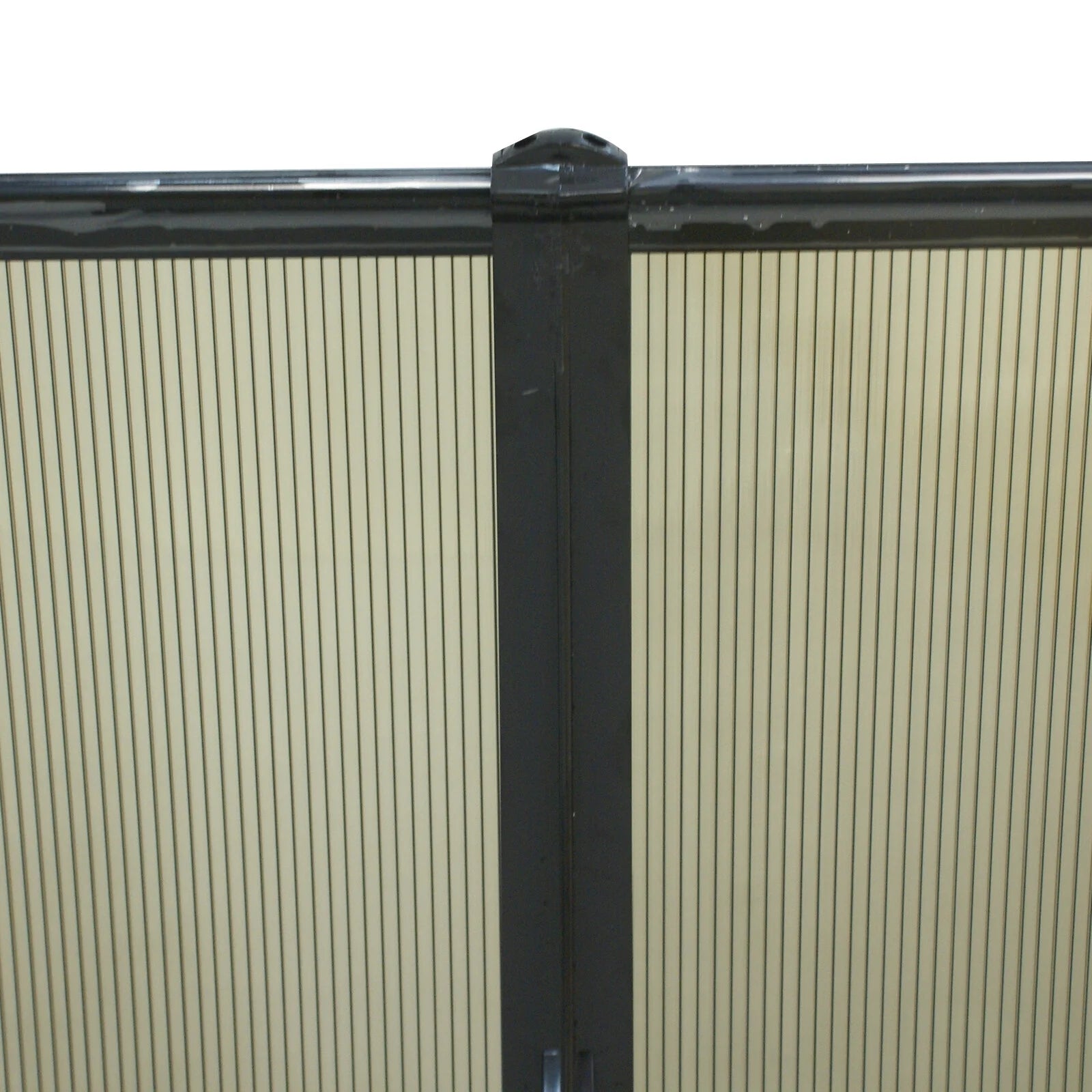 Brown Polycarbonate Door Awning Canopy with Black Bracket U73673