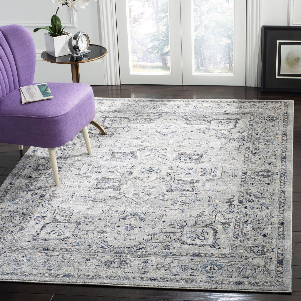 Ivory Navy 10 x 14 Rug P8301