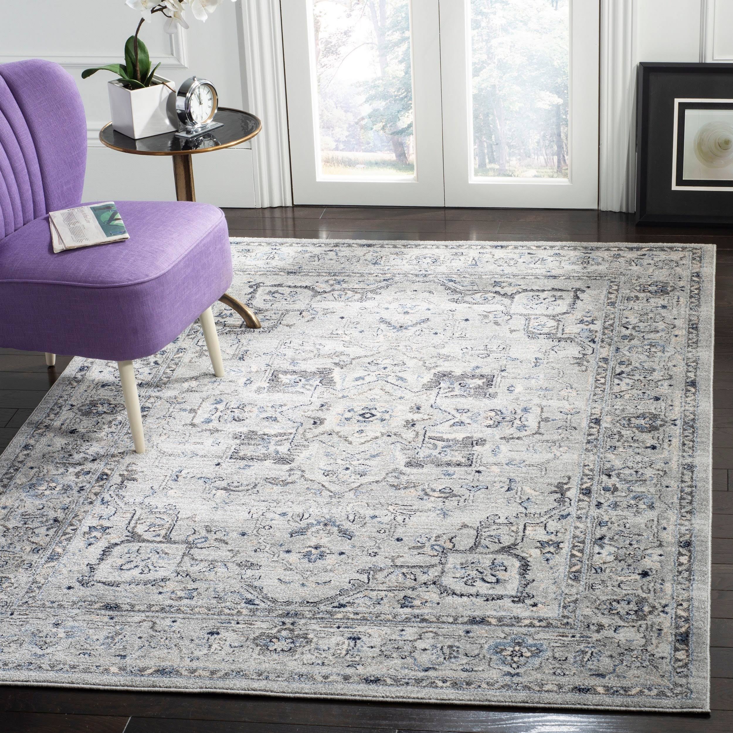 Ivory Navy 10 x 14 Rug P8301