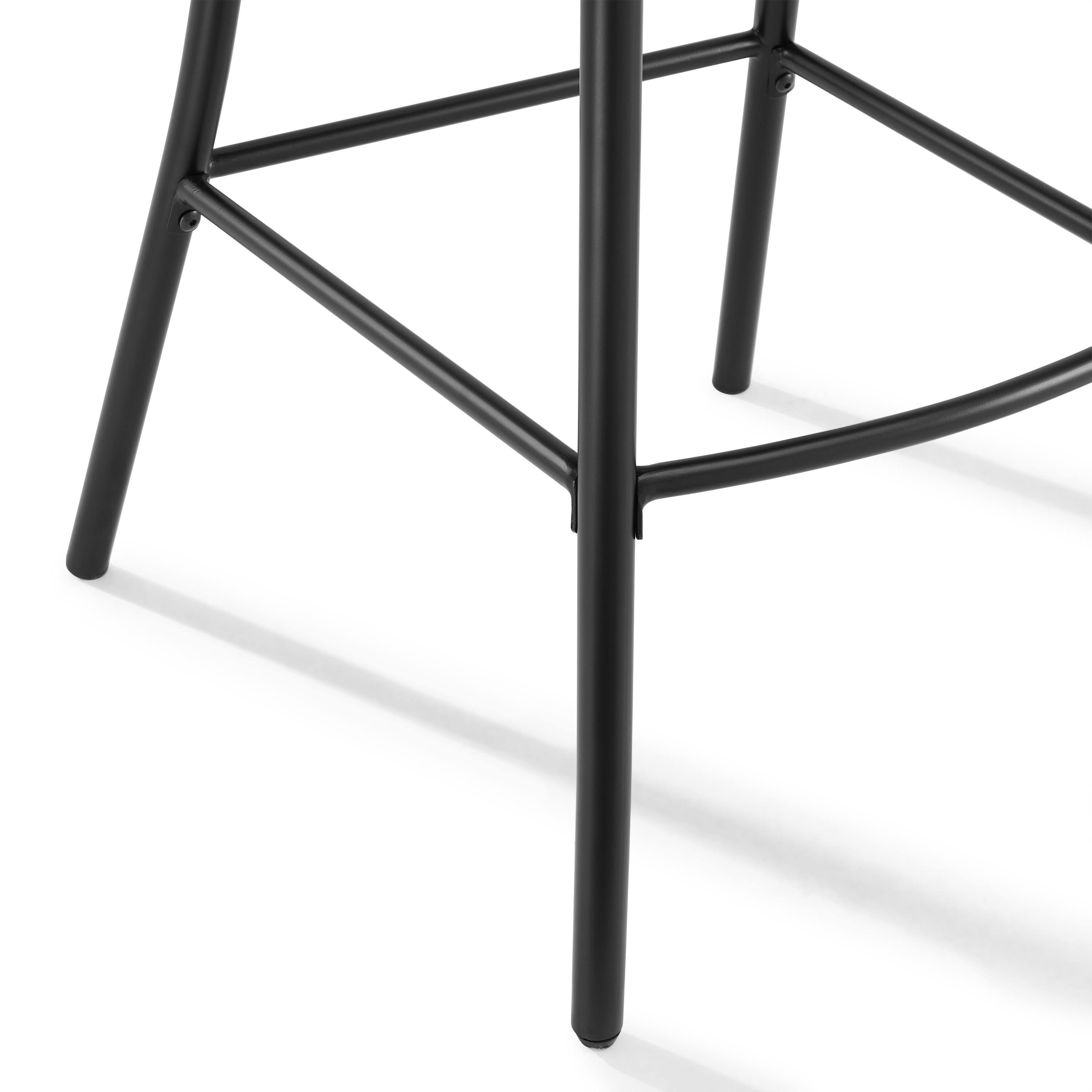 Matte Black Metal 2-pc. Counter Stool Set L671289