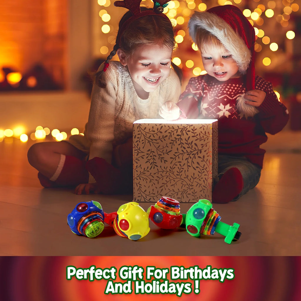 4 Pcs Electric Rotate Gyro Toys with Lights and Music Y2829