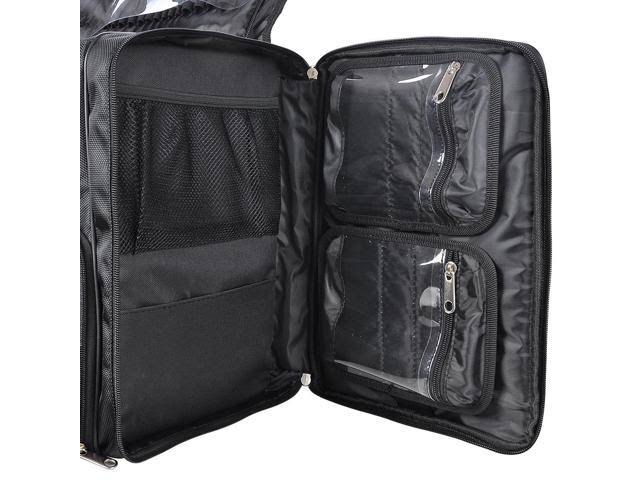 Black Soft Makeup Train Bag Cosmetic Organizer Box D59720