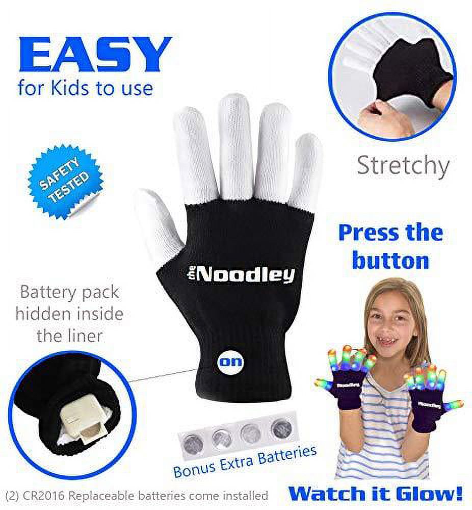 Purple LED Light Gloves and Beanie Hat Set Q4959