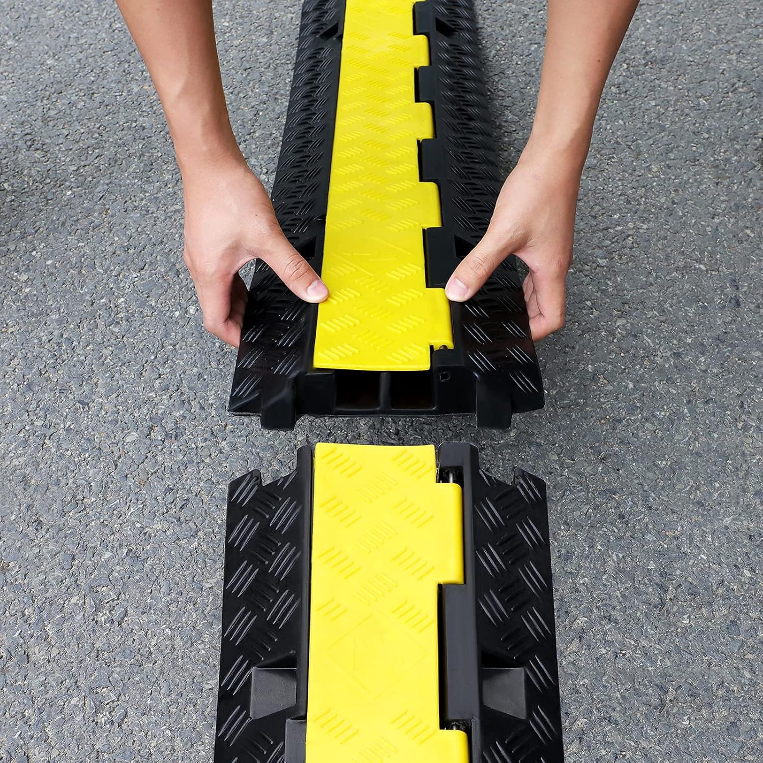 3 Pack Heavy Duty Rubber Cable Protector Ramp L2066