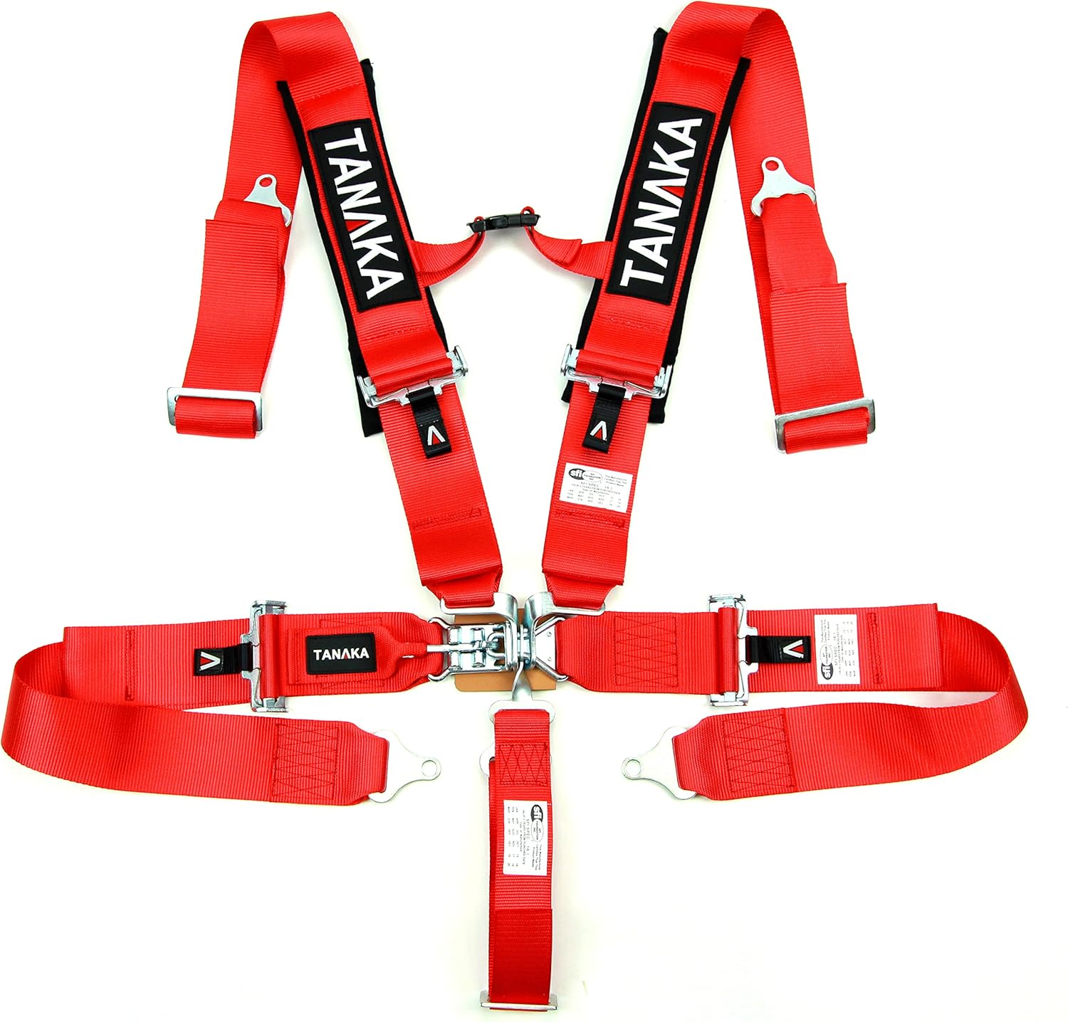 Red 5-Point Safety Harness Set with Shoulder Pads, Pack of 2 F359463