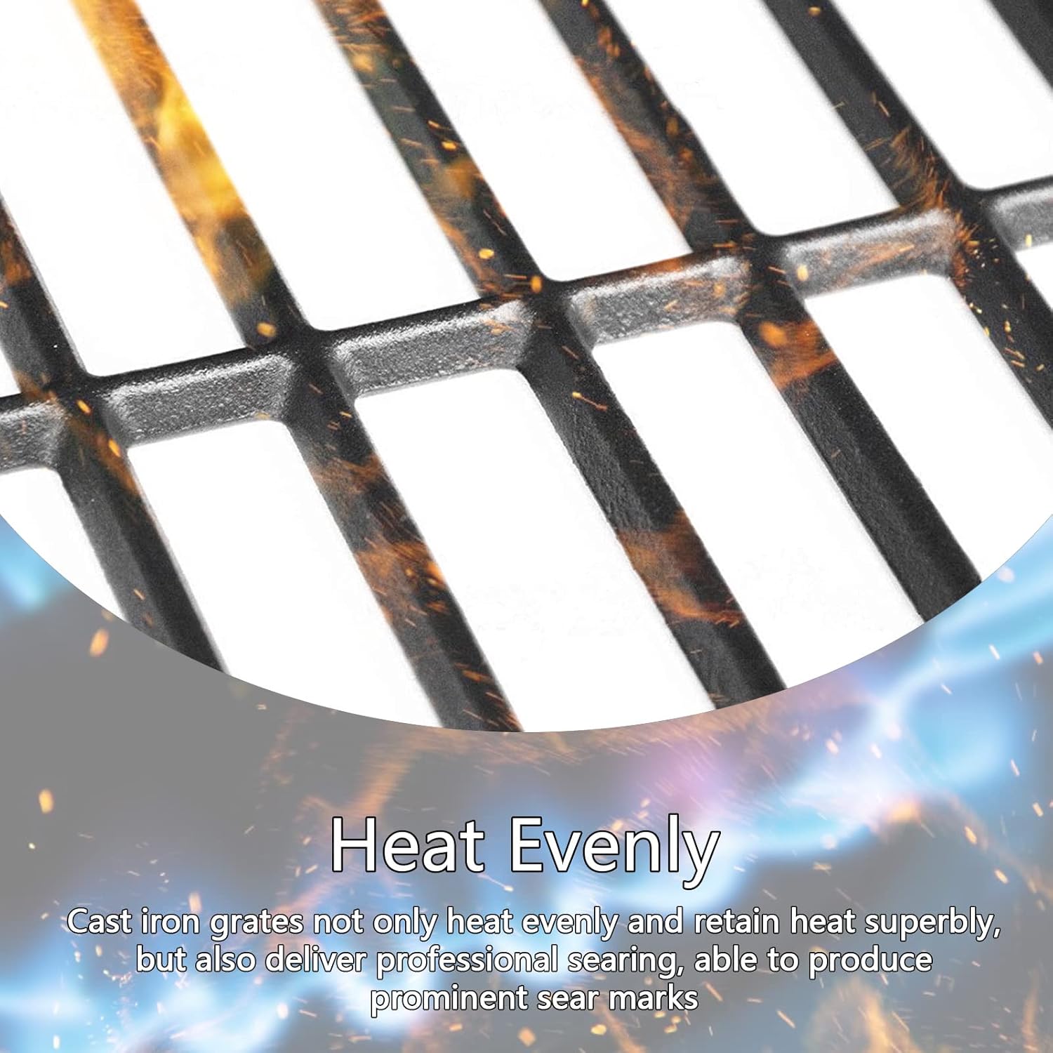 18 Inch Cast Iron Grill Grates, Set of 2 N407125