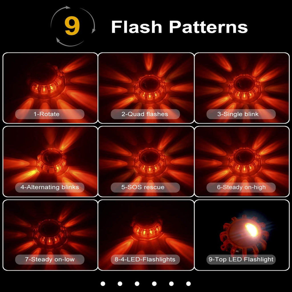 12 Pack LED Road Flare Emergency Safety Beacon Light Kit A960728