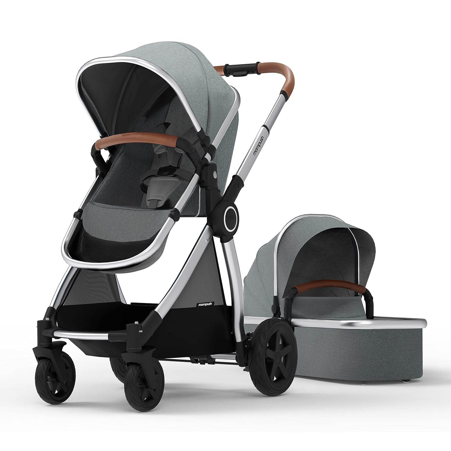 Full-Size Stroller with Bassinet, Reversible Seat, Compact Fold, UPF50+ Canopy Q36375