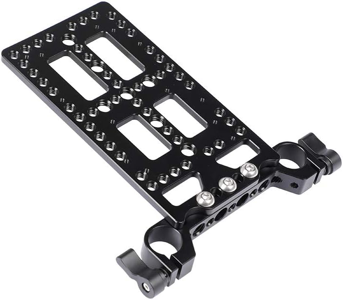 Battery Cheese Plate with 19mm Railblock for V Lock Mount Power Splitter Pack of 2 N513