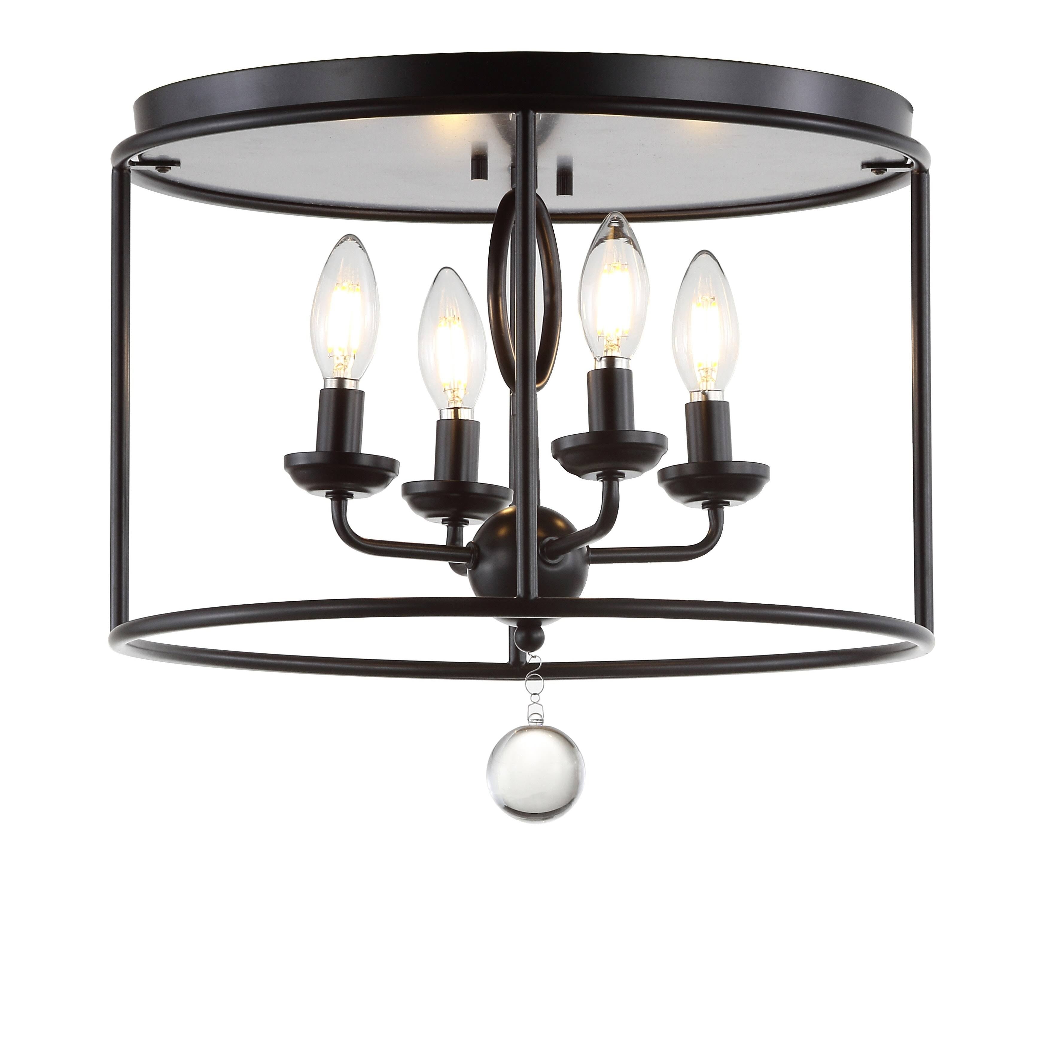 Oil Rubbed Bronze Metal LED Flush Mount A2886