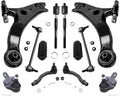 Front Lower Control Arms with Ball Joint Sway Bar Tie Rods with Boot H3318