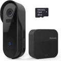 WiFi Battery Powered Video Doorbell Camera with Chime and 32G SD Card P1023