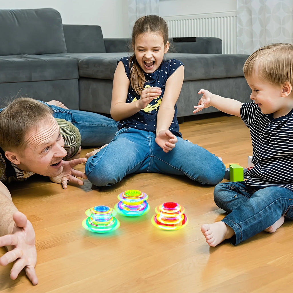 4 Pcs Electric Rotate Gyro Toys with Lights and Music Y2829