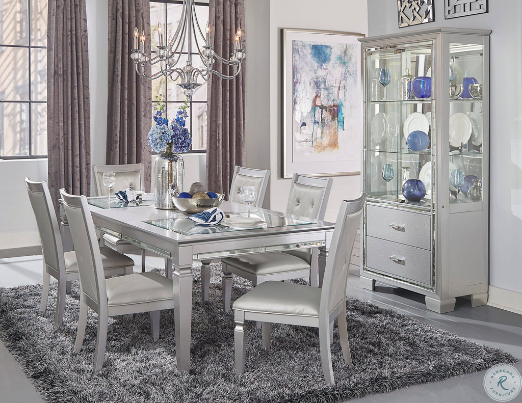 Silver Side Chair Set of 2 L51366