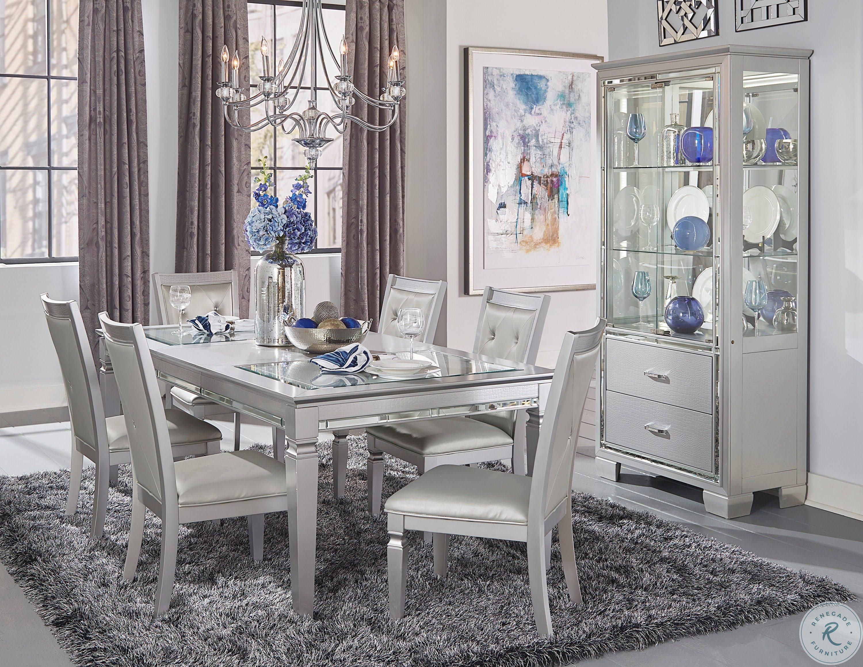 Silver Side Chair Set of 2 L51366