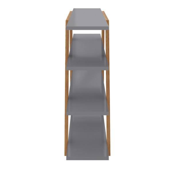 Watkins Grey Geometric 4-Shelf Ladder Bookcase F937326