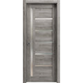 Sliding French Pocket Door 30 x 96 inches Frosted Glass Solid Wood Interior Door P35236