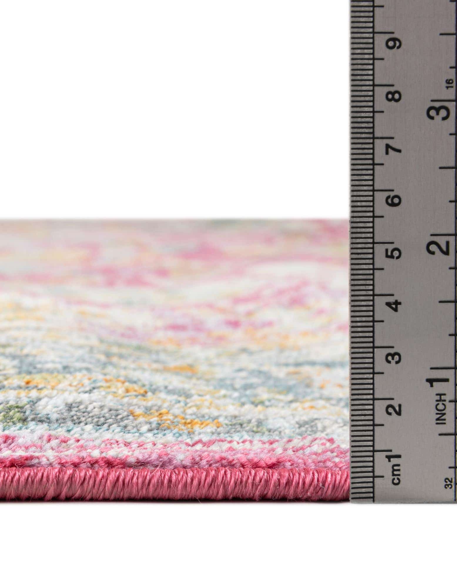 Octagon Pink Floral Rug H279088
