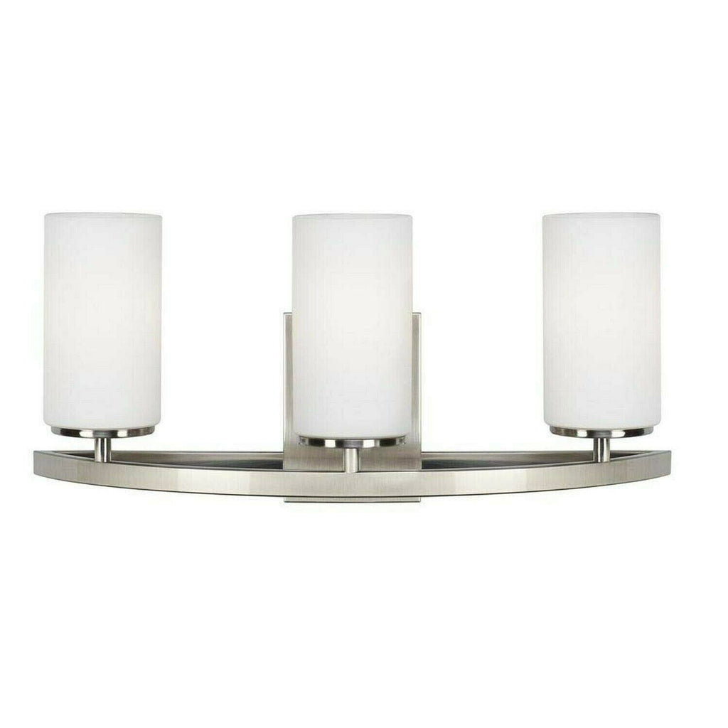 3-Light Brushed Nickel Bath Light E8504