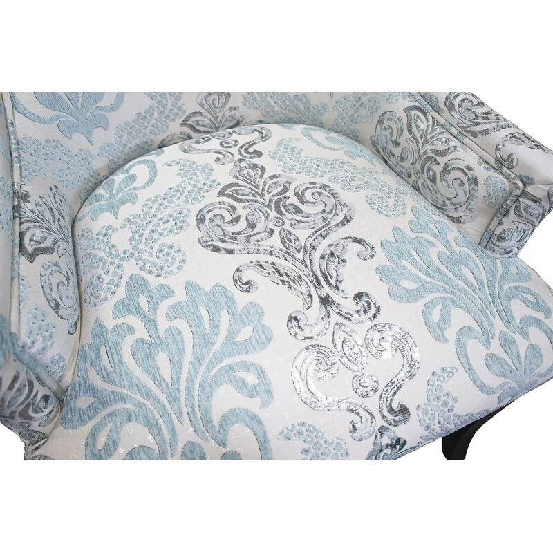 Teal Grey Fabric Accent Chair O501670