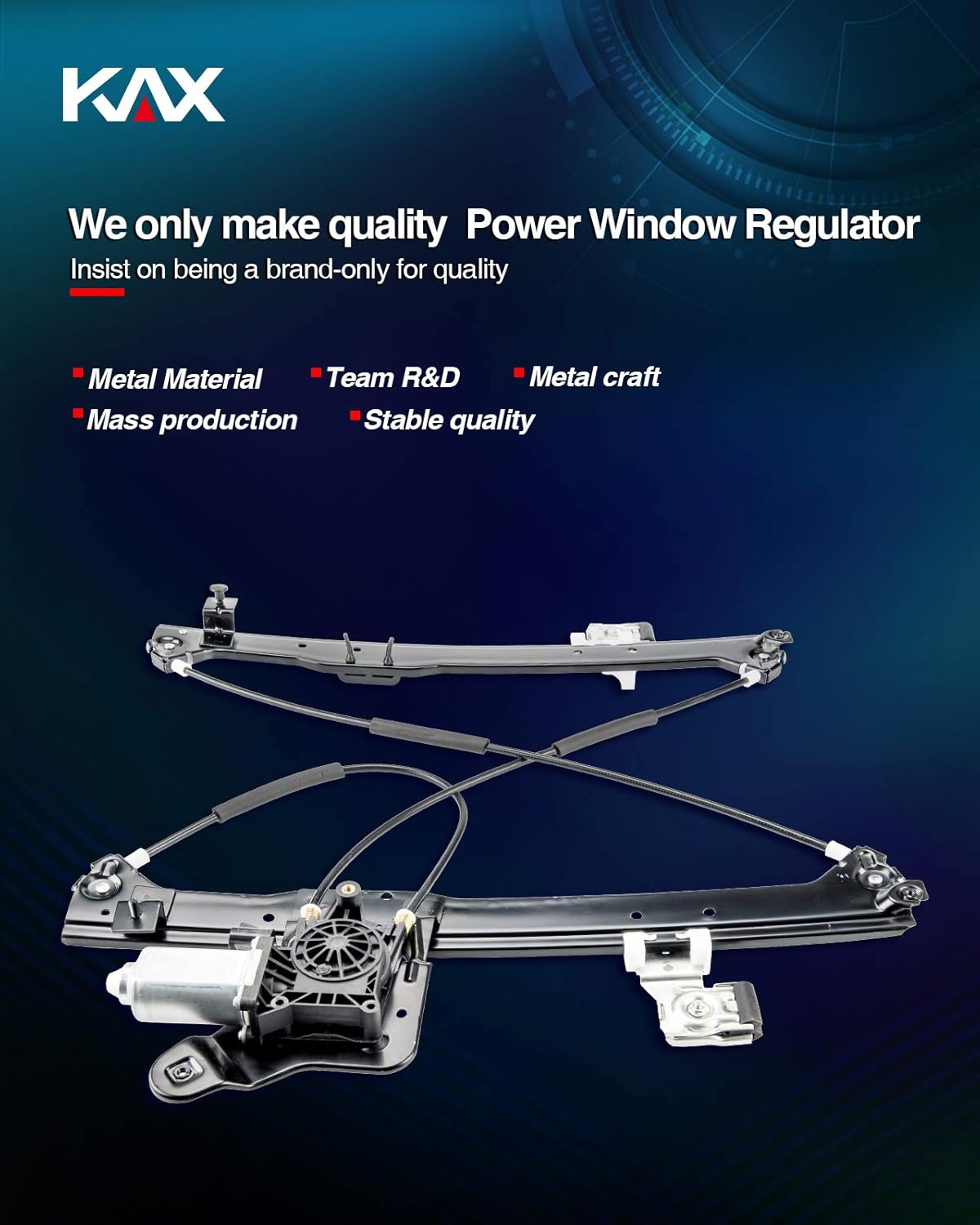 Power Window Regulator with Motor Assembly Rear Left Driver Side Pack of 2 U16371