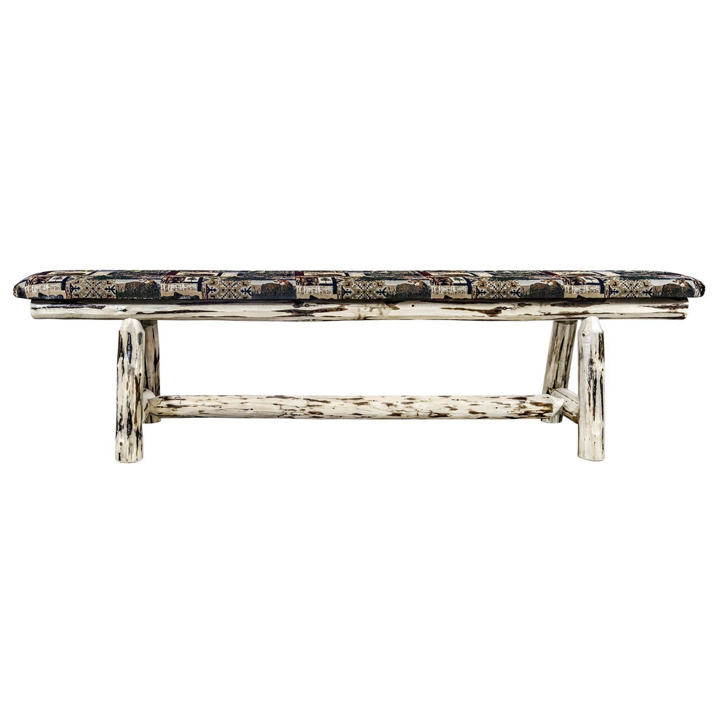 Natural Wood Plank Style Bench A478