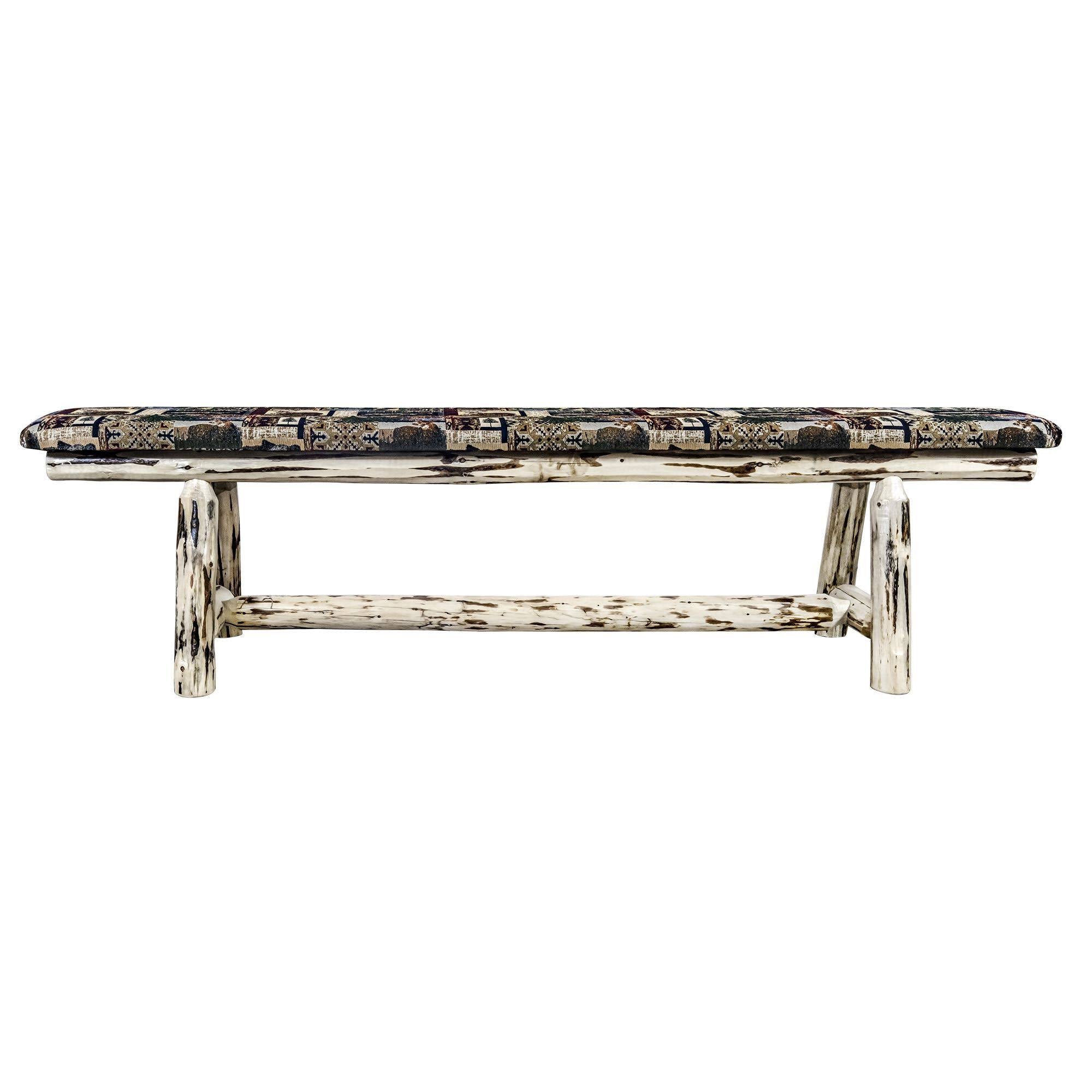 Natural Wood Plank Style Bench A478