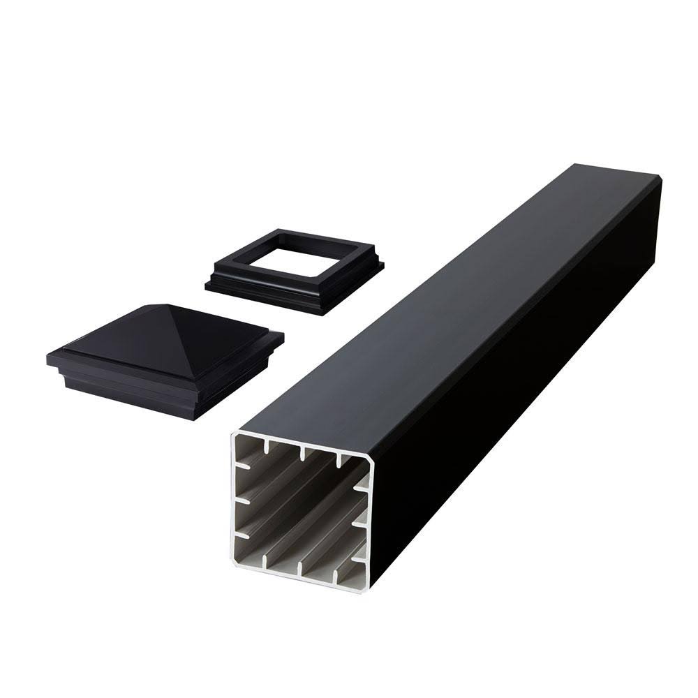 Beveled Post Sleeve Kit 5in x 5in x 45in Serene Black V50390
