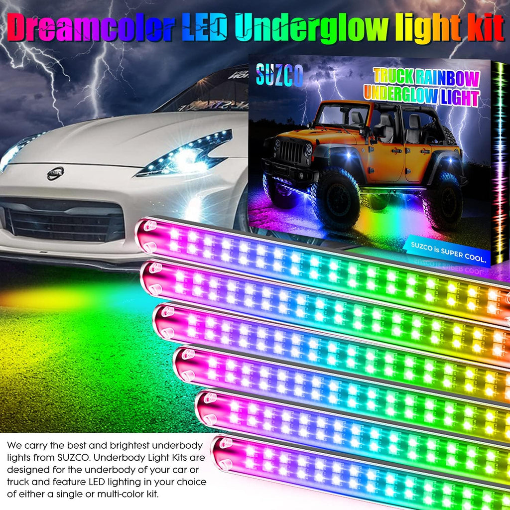 6PCS 216-LEDs Double-Row Neon Underbody LED Strips Kit with APP IP68 12V C78149
