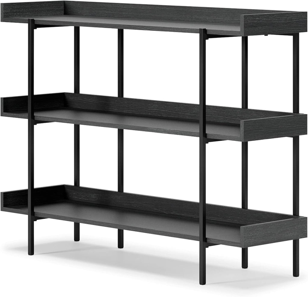 Black 3-Tier Bookcase S142