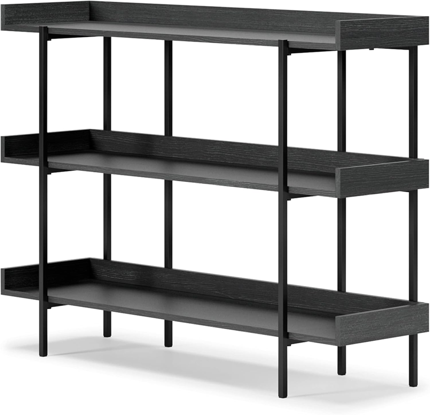 Black 3-Tier Bookcase S142