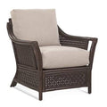 Coral/Blue and Gray and Beige Stripe Wide Armchair I9749