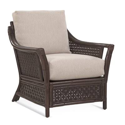 Coral/Blue and Gray and Beige Stripe Wide Armchair I9749