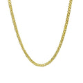 14K Yellow Gold Square Franco Wheat Pendant Chain Diamond Cut Necklace 16" 18" 20" 22" 24" Lobster Clasp L25403
