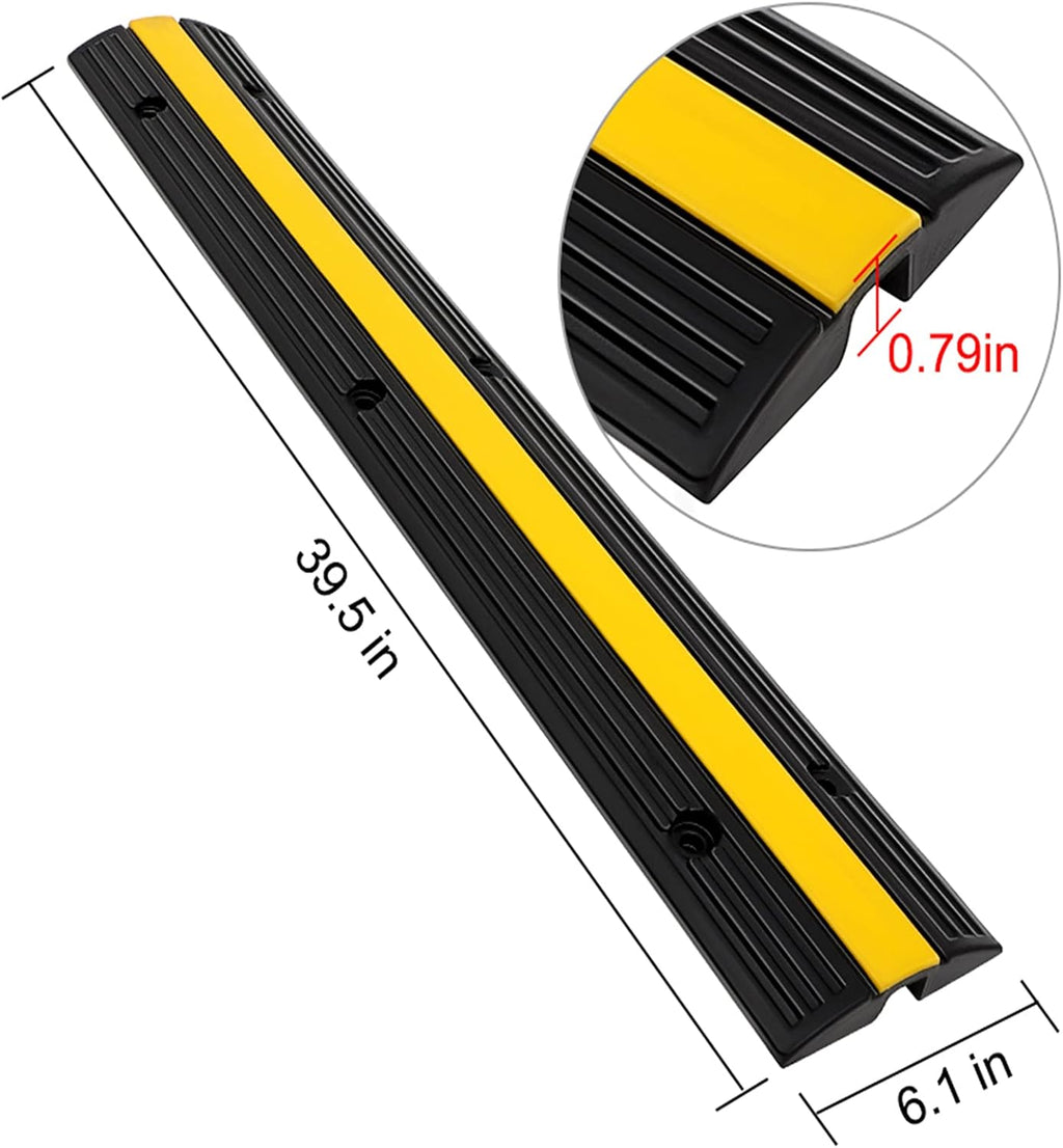 3 Pack Heavy Duty Rubber Cable Protector Ramp L2066