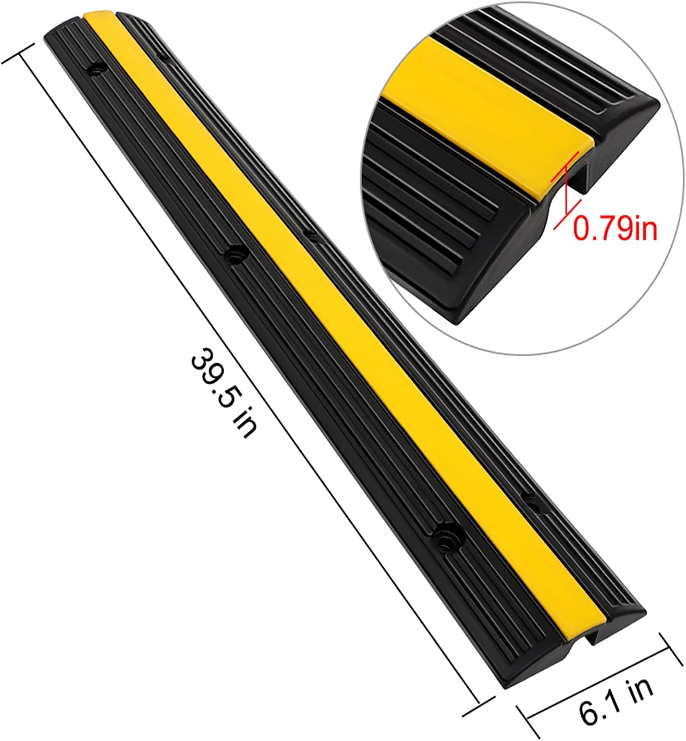 3 Pack Heavy Duty Rubber Cable Protector Ramp L2066