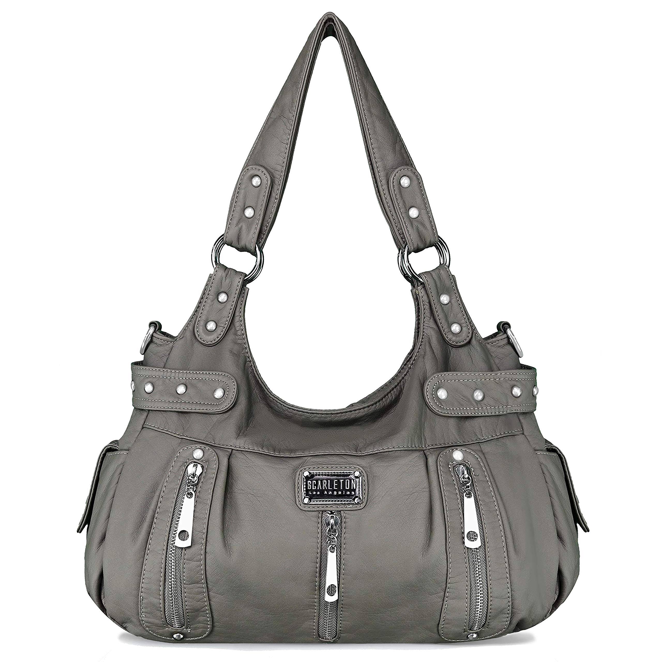 3 Front Zipper Washed Shoulder Bag P195