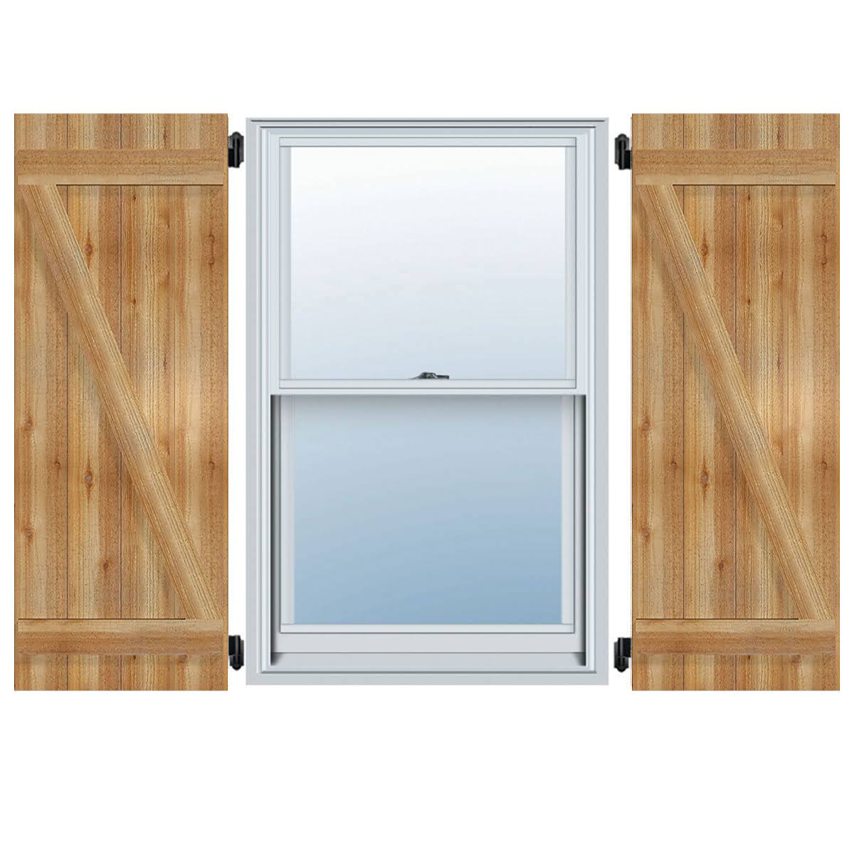 Rough Sawn Western Red Cedar Board-n-Batten Shutters T15965