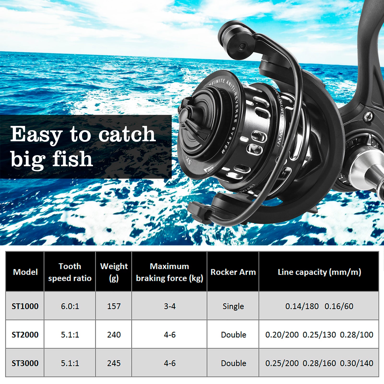 Spinning Carbon Fiber Fishing Reel I631