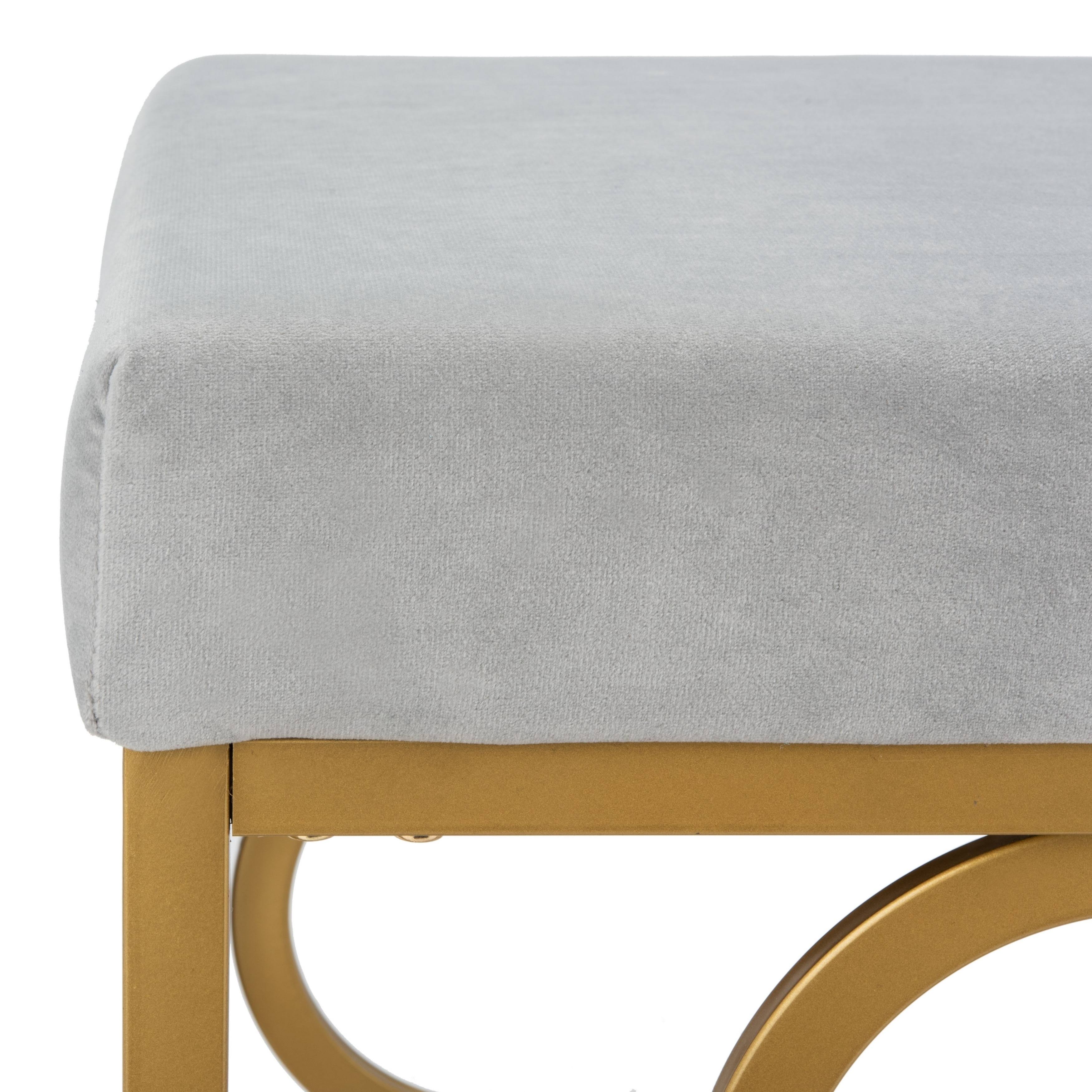 Creme Gold Square Ottoman F315