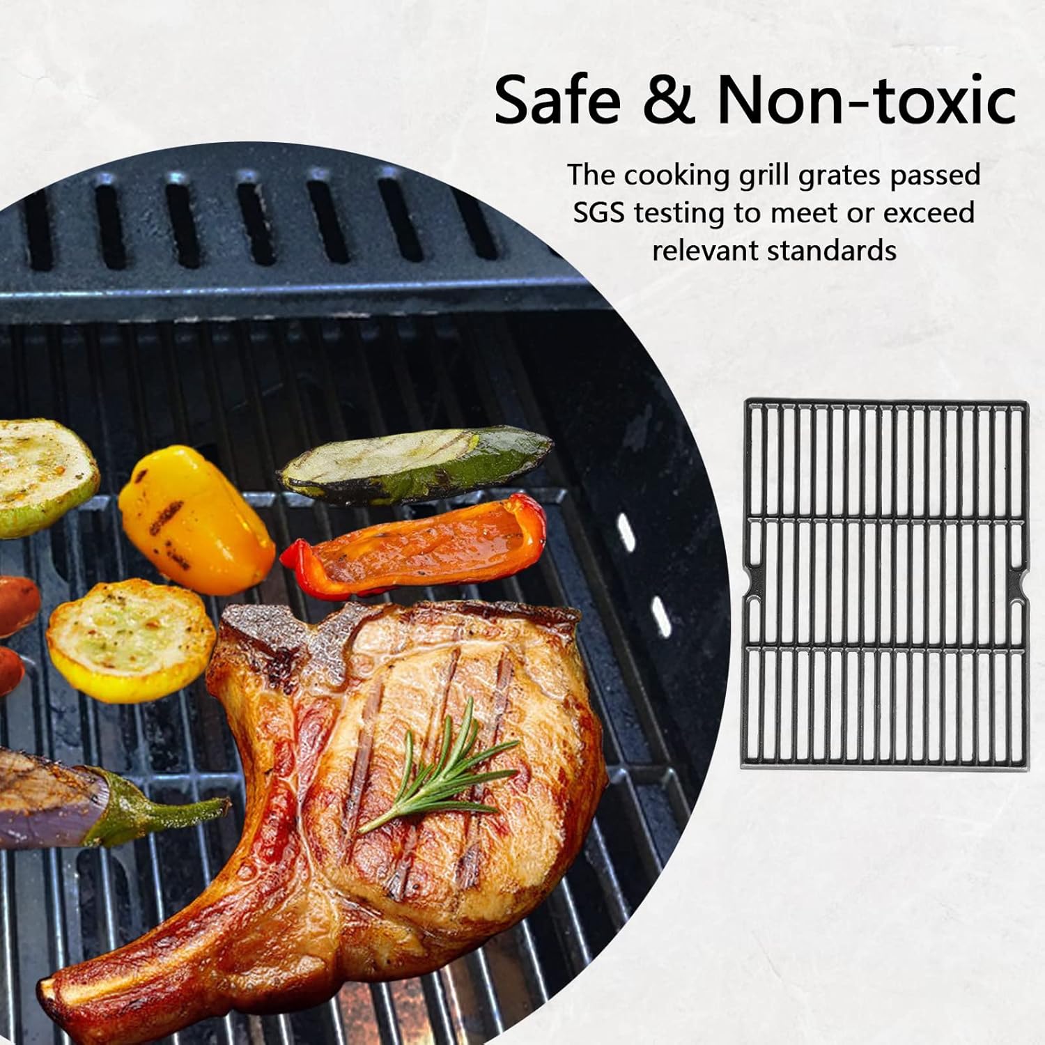 18 Inch Cast Iron Grill Grates, Set of 2 N407125